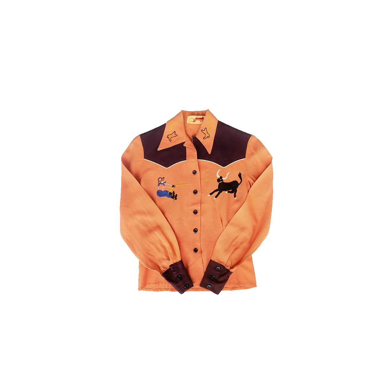 BAMxMC Vintage Two-Tone Western Rockabilly Shirt sold by Miron Crosby