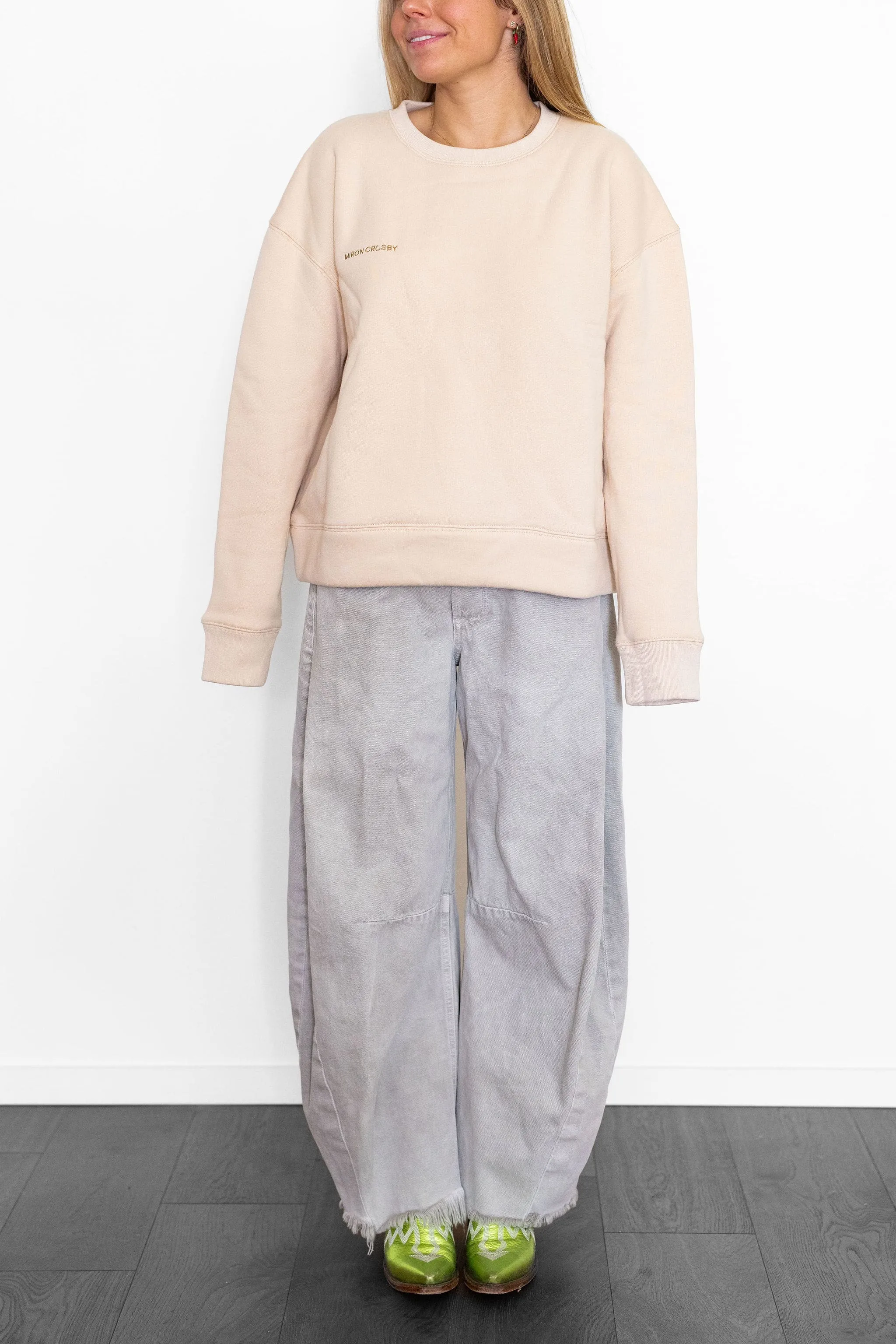 MC Embroidered Crewneck sold by Miron Crosby product image thumbnail 3