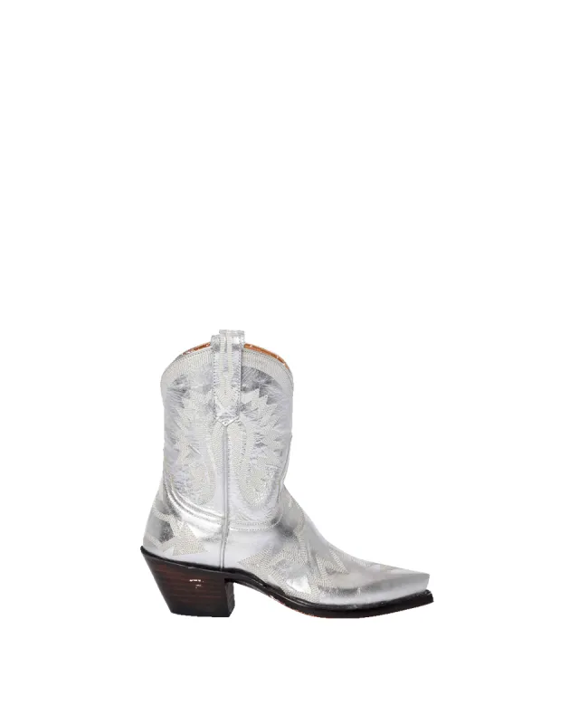 Maggie Metallic Silver sold by Miron Crosby