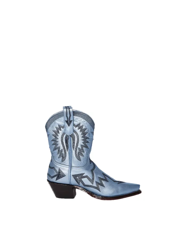 Maggie Metallic Light Blue sold by Miron Crosby