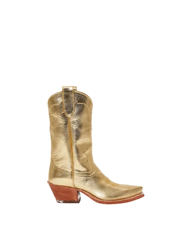 Kerri Metallic Gold sold by Miron Crosby