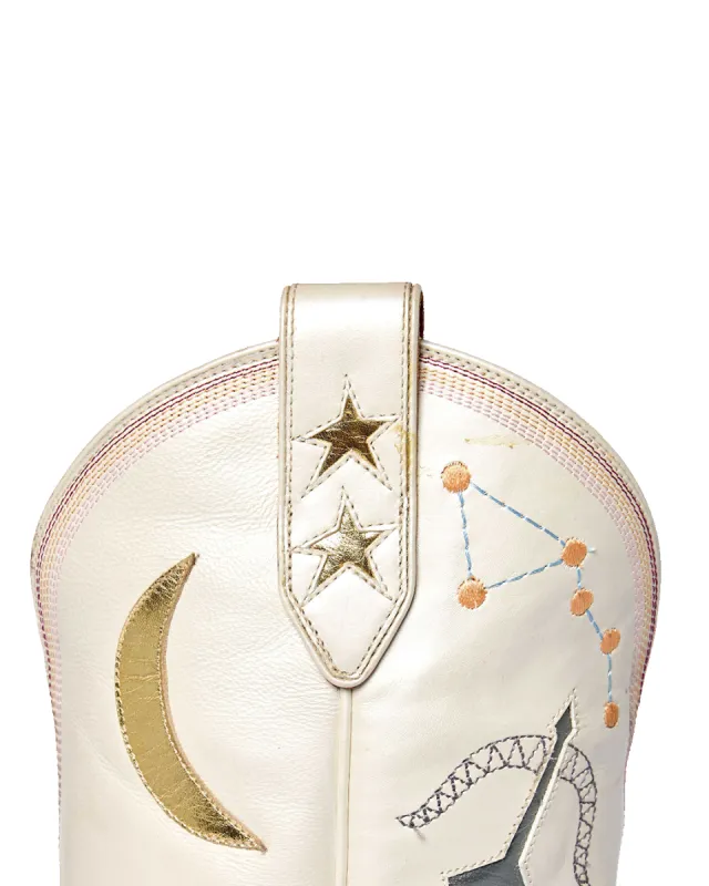 Celeste Pearlized Crème Zodiac Ear Pull Pair sold by Miron Crosby