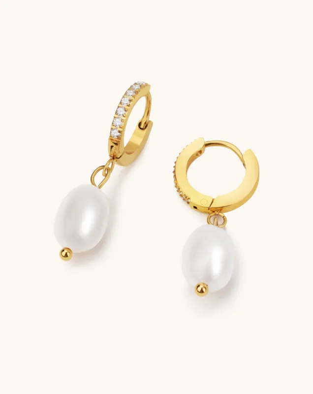 Easy Breeze Pearl Drops Earrings, 7-8mm, 3A sold by Perlvoya
