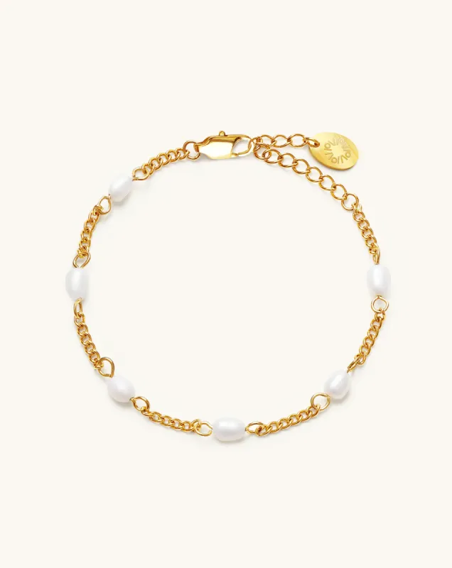 Joyful Moments Pearl Bracelet, 3-4mm, 4A sold by Perlvoya