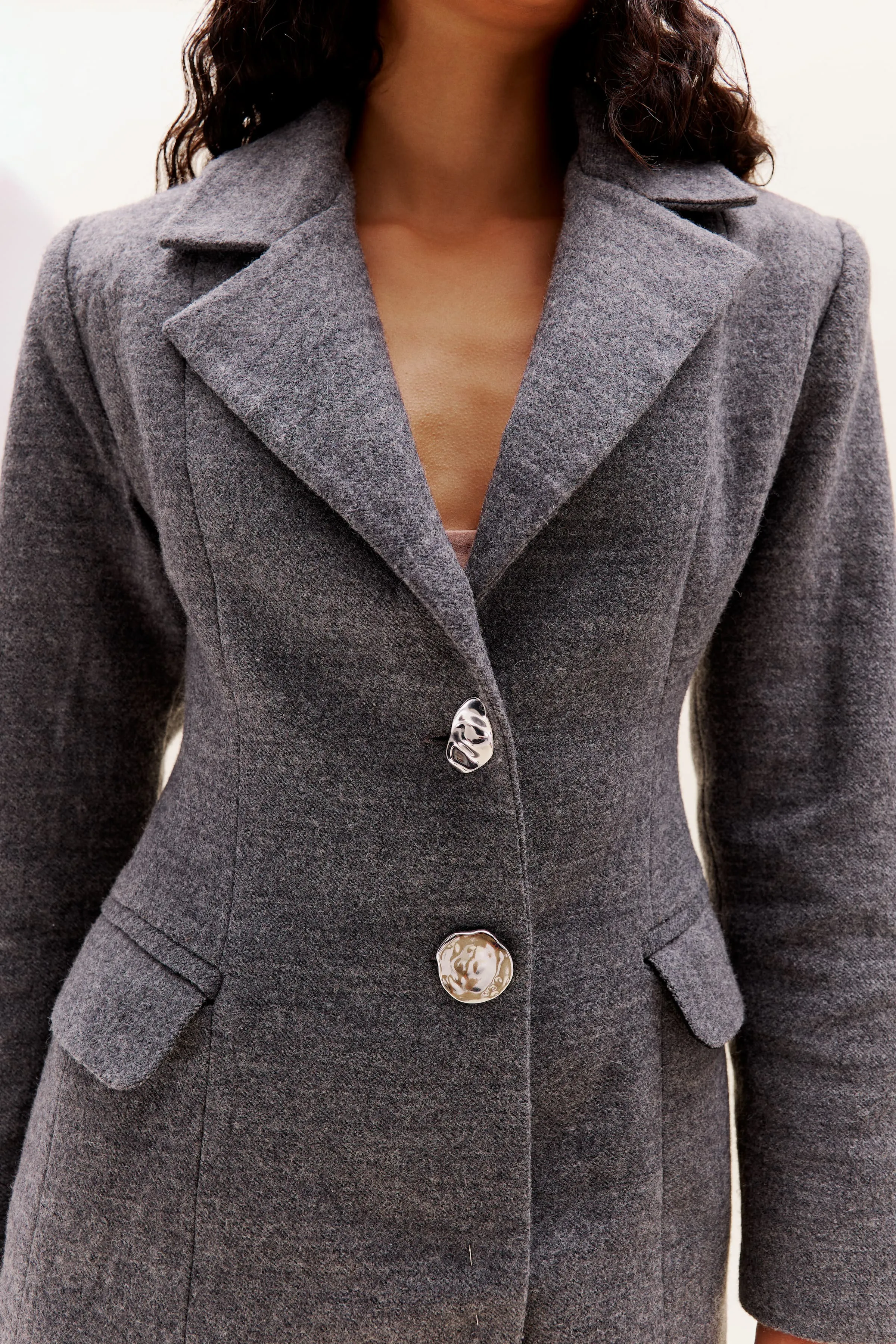 Grey Wool Blazer sold by Selia Richwood product image thumbnail 3
