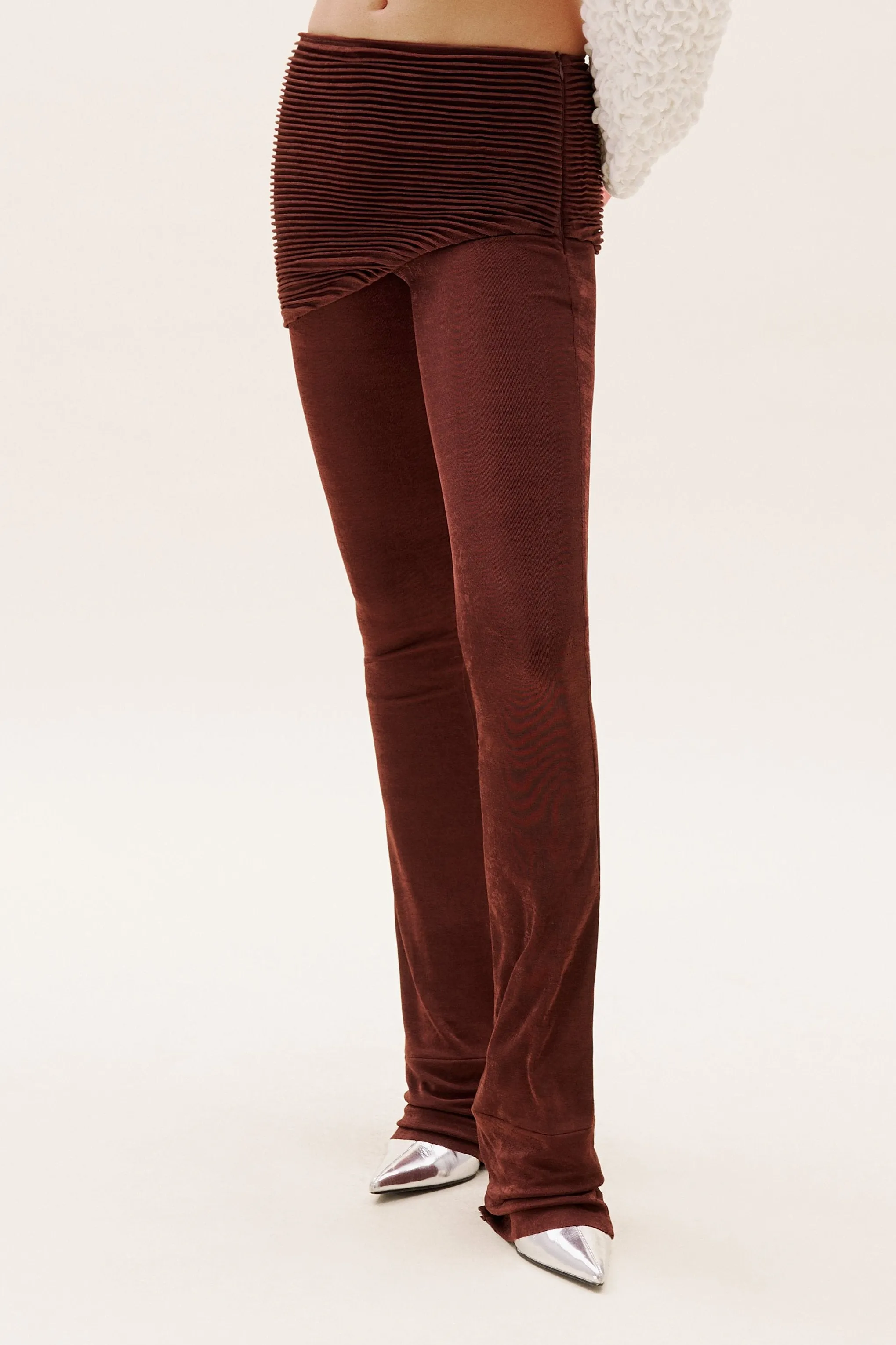 Brown Plisse Pant sold by Selia Richwood product image thumbnail 5