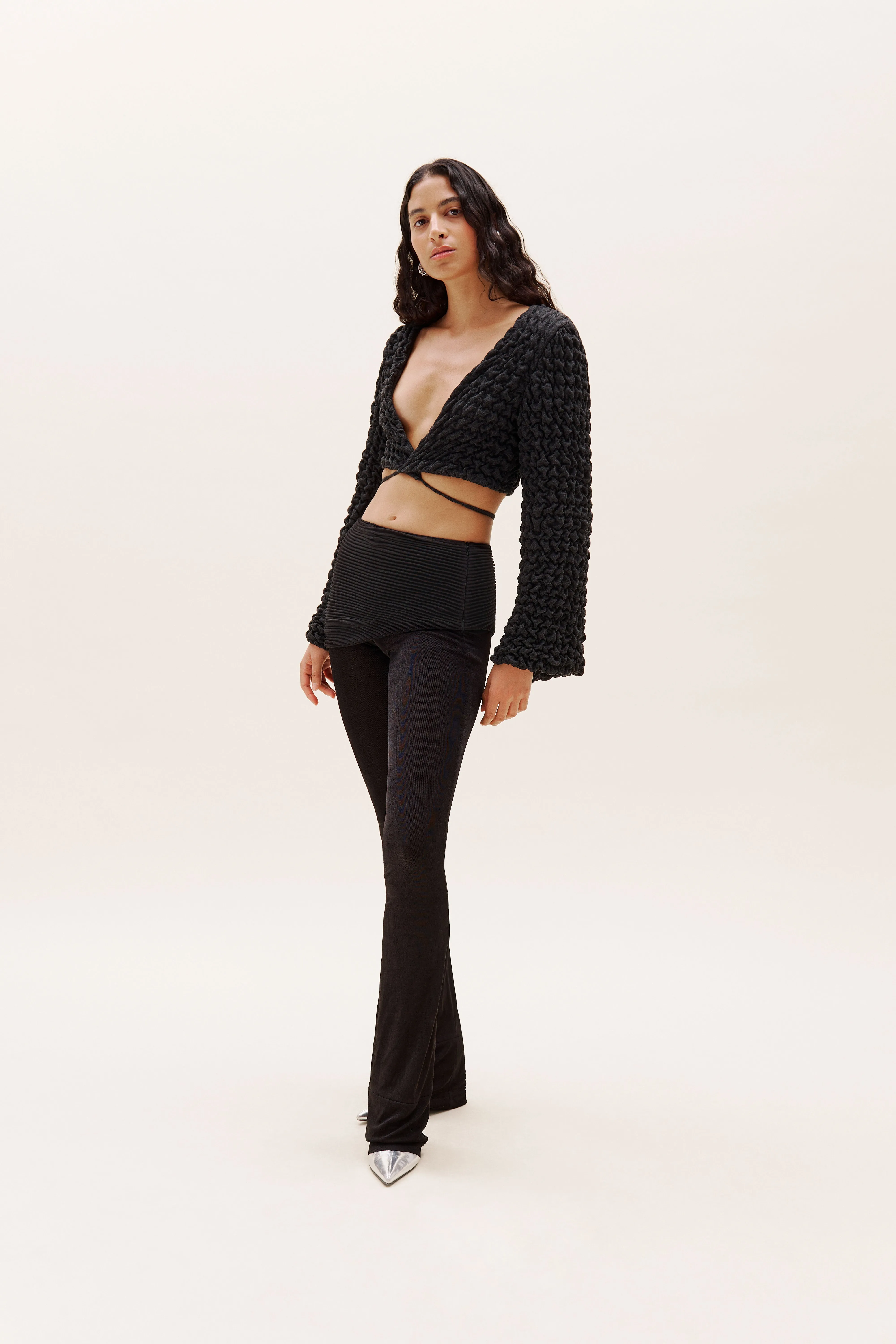 Black Plisse Pant sold by Selia Richwood product image thumbnail 4