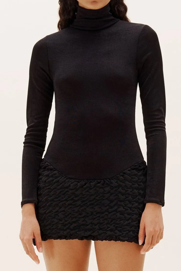 Black Poncik Mini Dress sold by Selia Richwood product image thumbnail 3