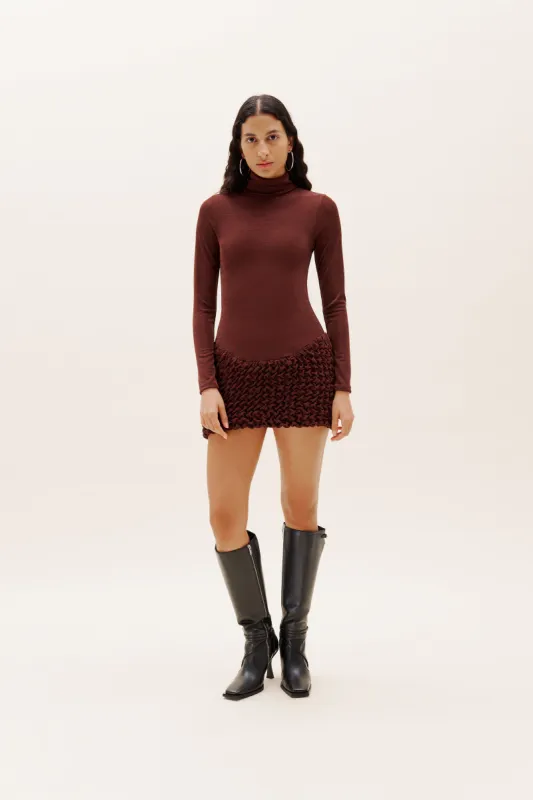 Brown Poncik Mini Dress sold by Selia Richwood