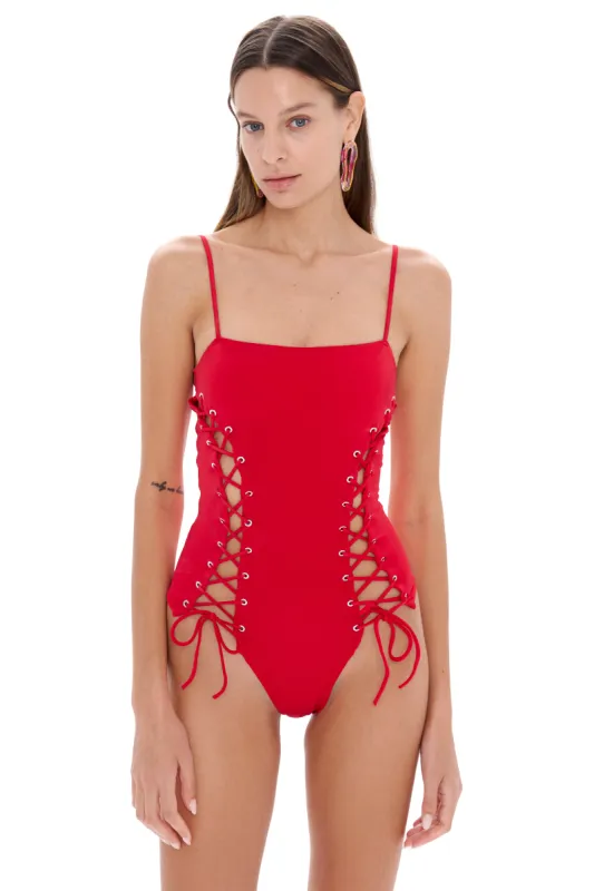Ada Red Swimsuit sold by Selia Richwood