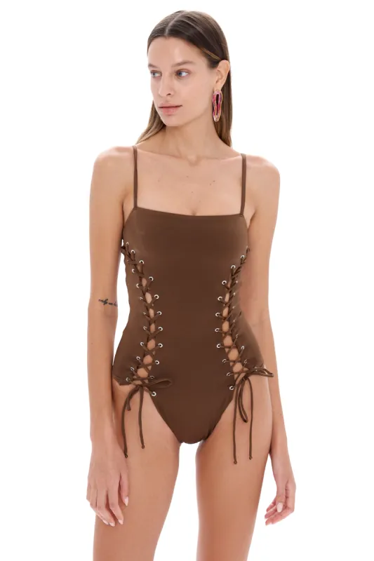 Ada Brown Swimsuit sold by Selia Richwood