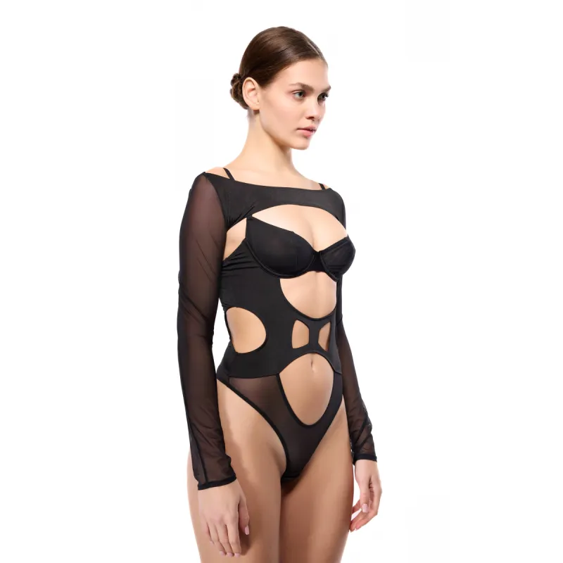 Black Mila Underwire Body sold by Selia Richwood