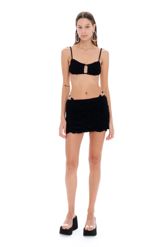 Lia Black Mini Beach Skirt sold by Selia Richwood
