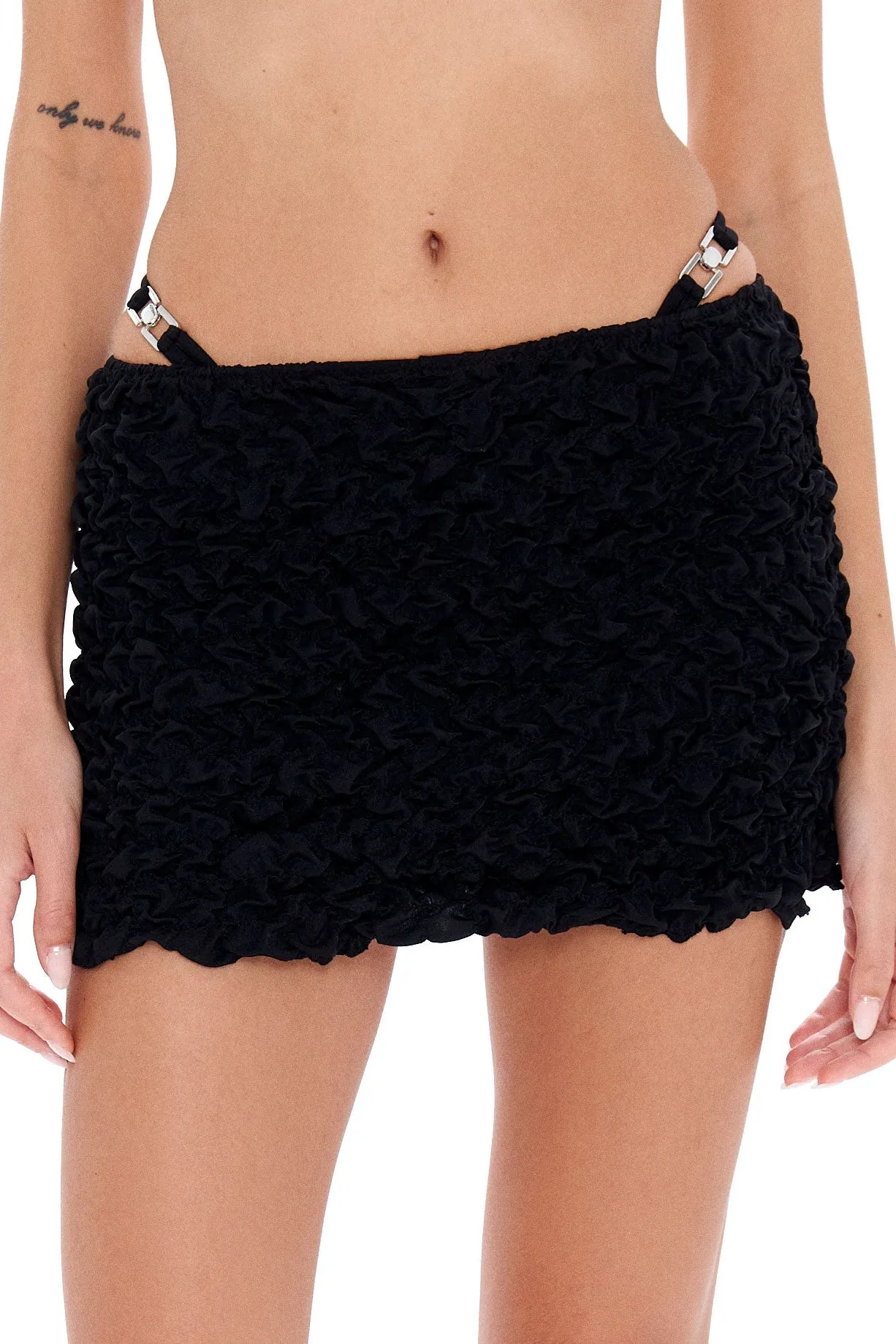 Lia Black Mini Beach Skirt sold by Selia Richwood product image thumbnail 3