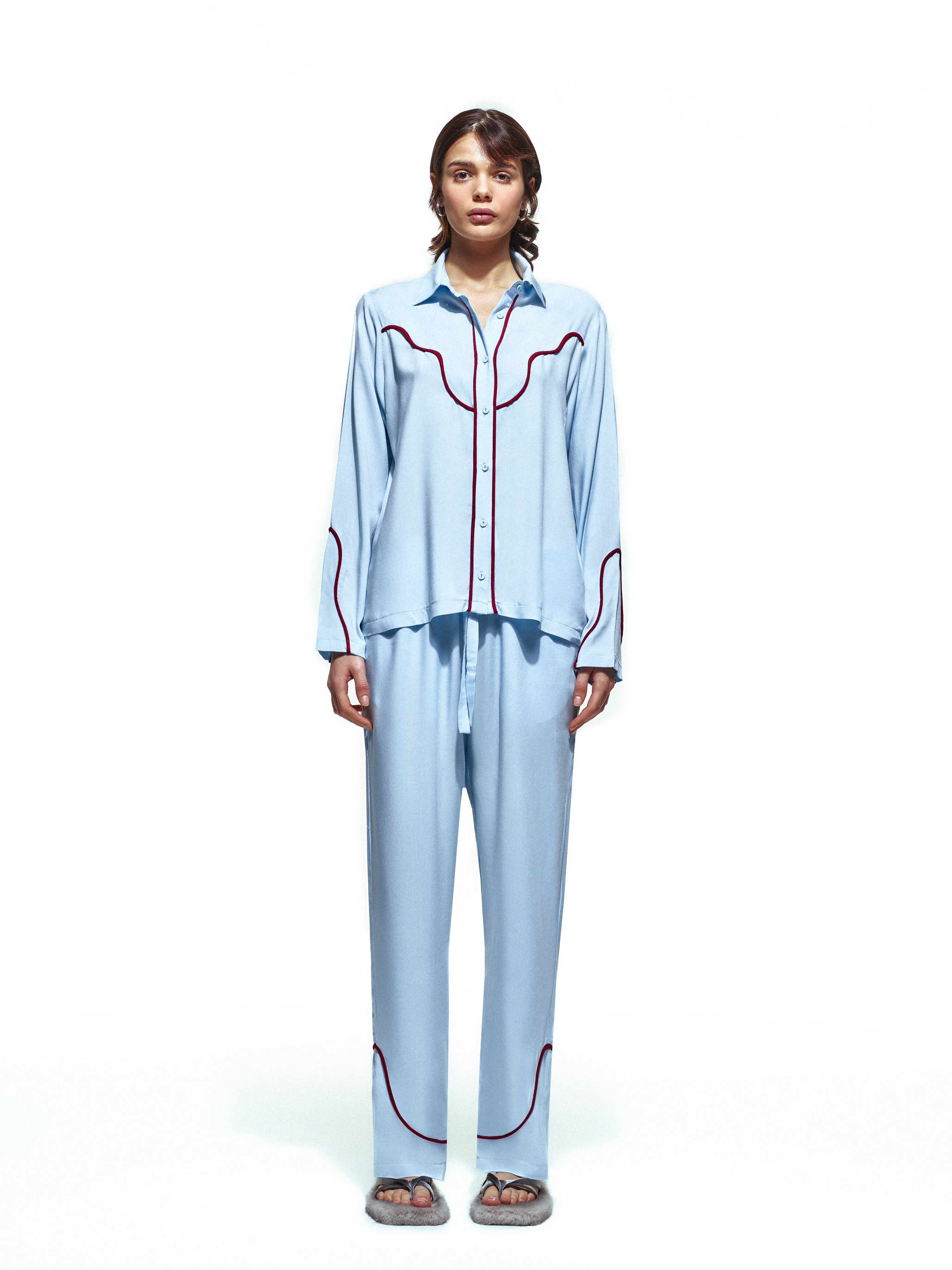 Texas Blue Long Pajama Set sold by Selia Richwood