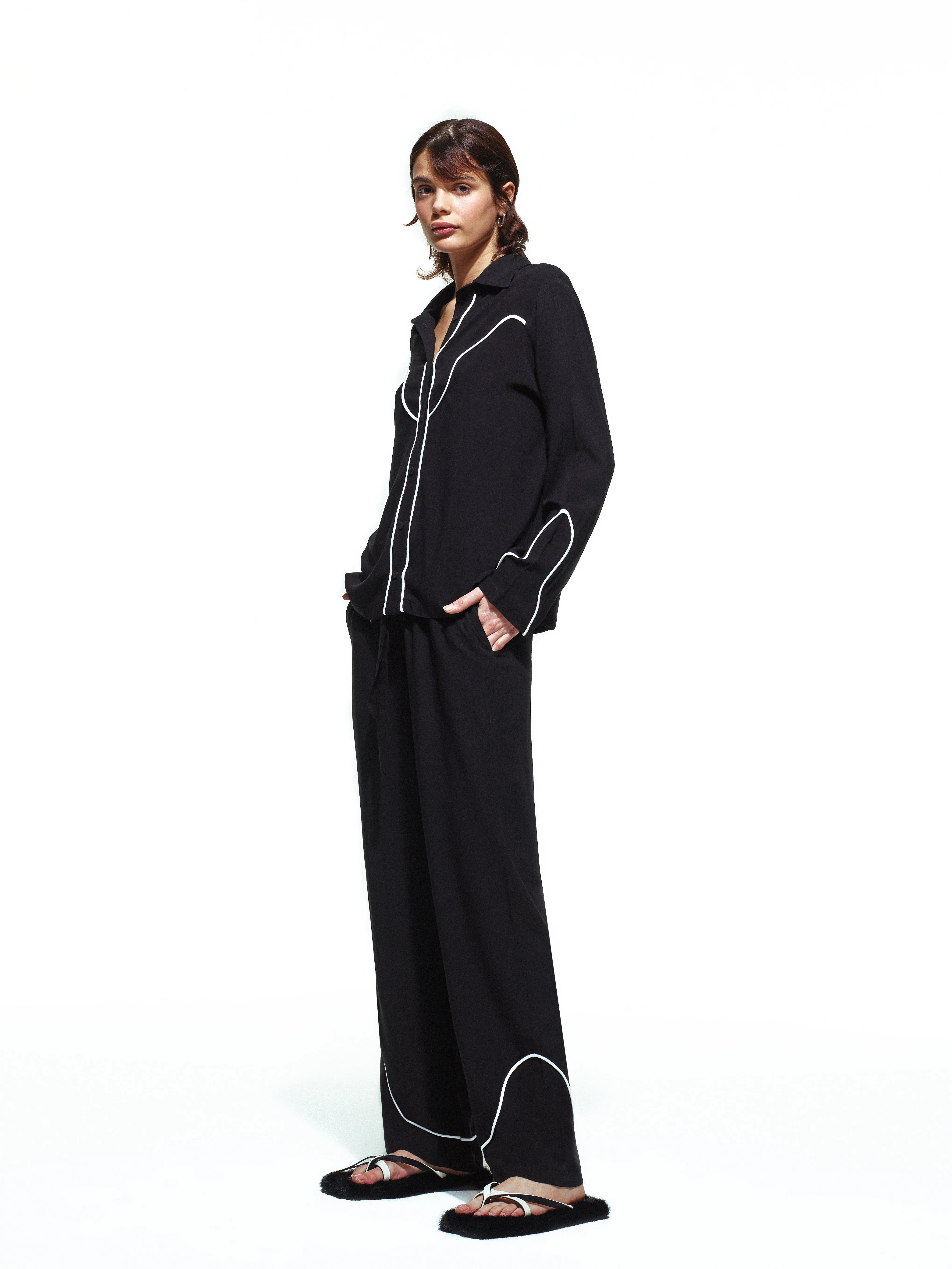 Texas Black Long Pajama Set sold by Selia Richwood product image thumbnail 5
