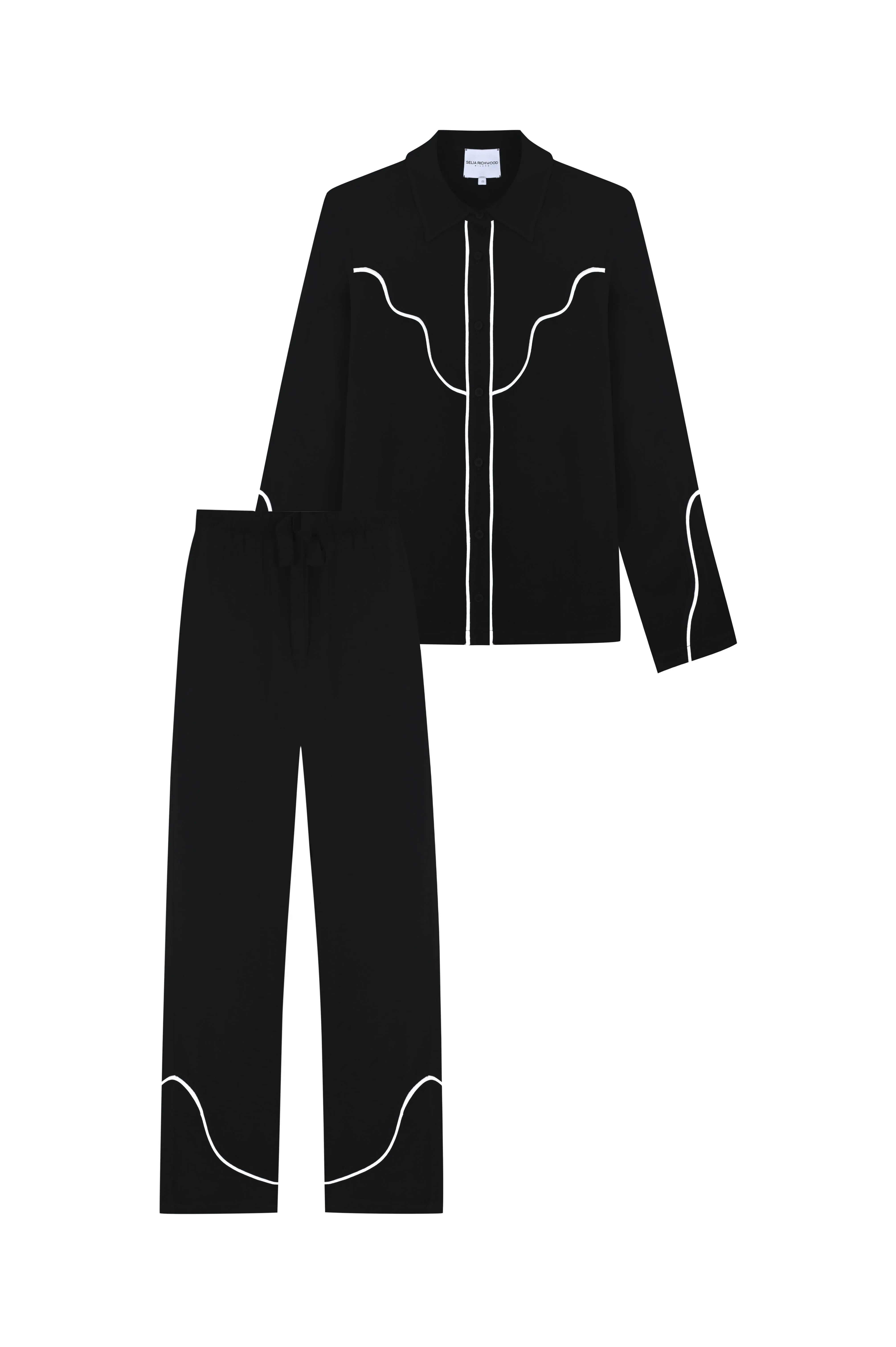 Texas Black Long Pajama Set sold by Selia Richwood product image thumbnail 2