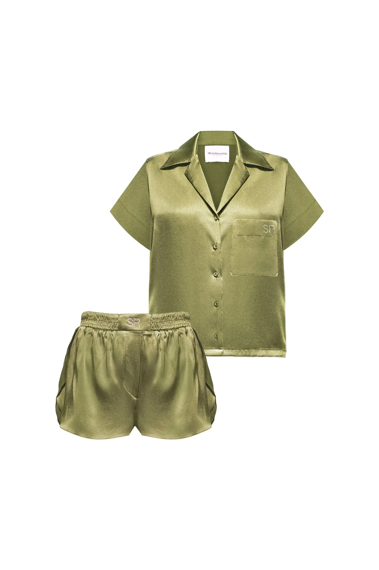 Green Silk Short Set sold by Selia Richwood product image thumbnail 2