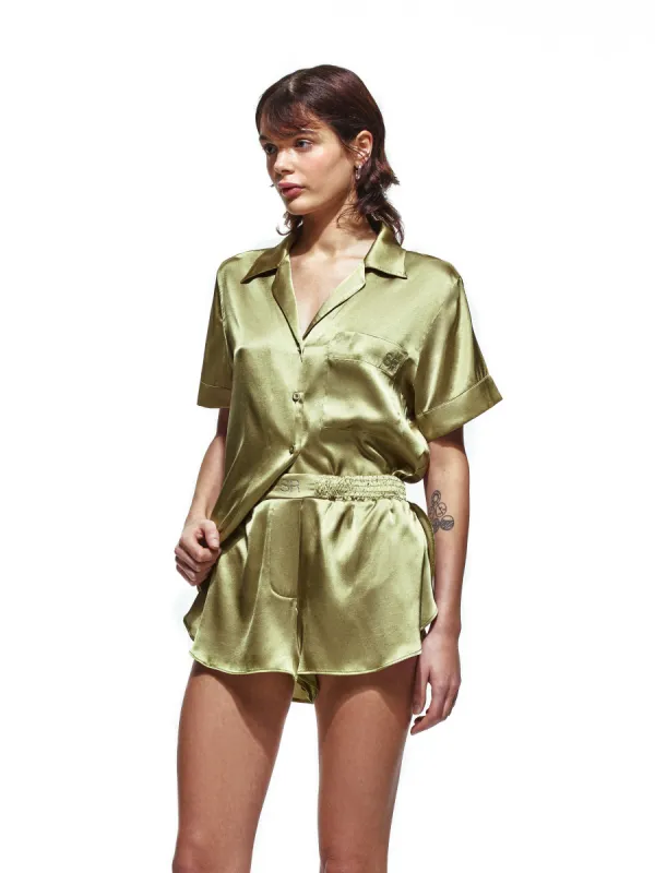 Green Silk Short Set sold by Selia Richwood
