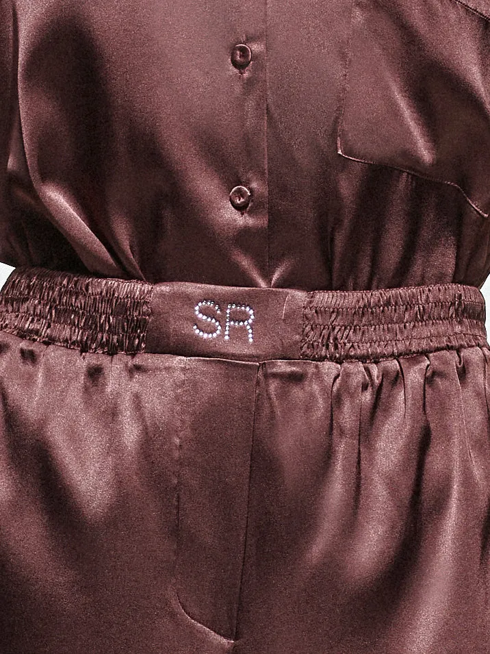 Brown Silk Short Set sold by Selia Richwood product image thumbnail 5