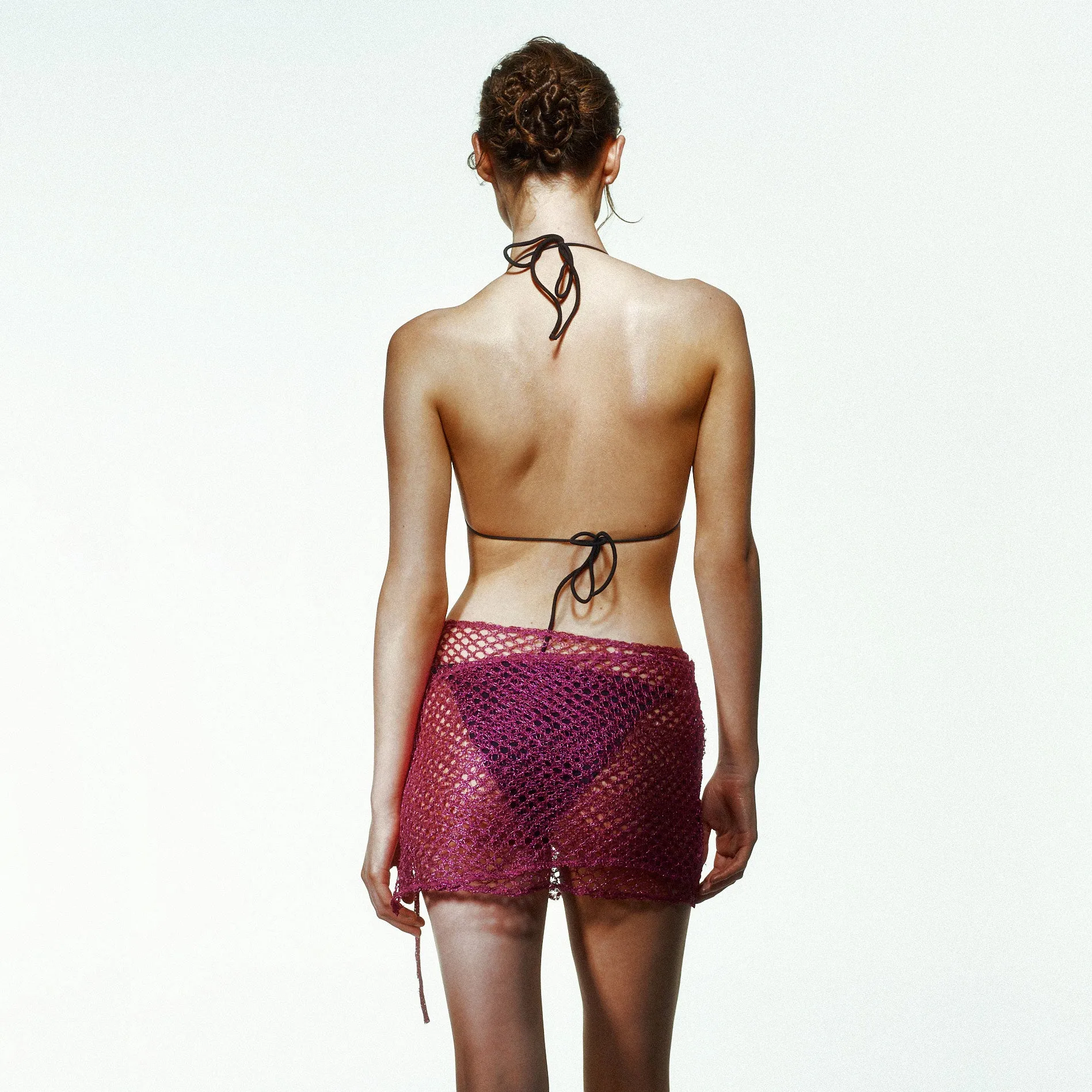 Pink Mesh Beach Skirt sold by Selia Richwood product image thumbnail 3