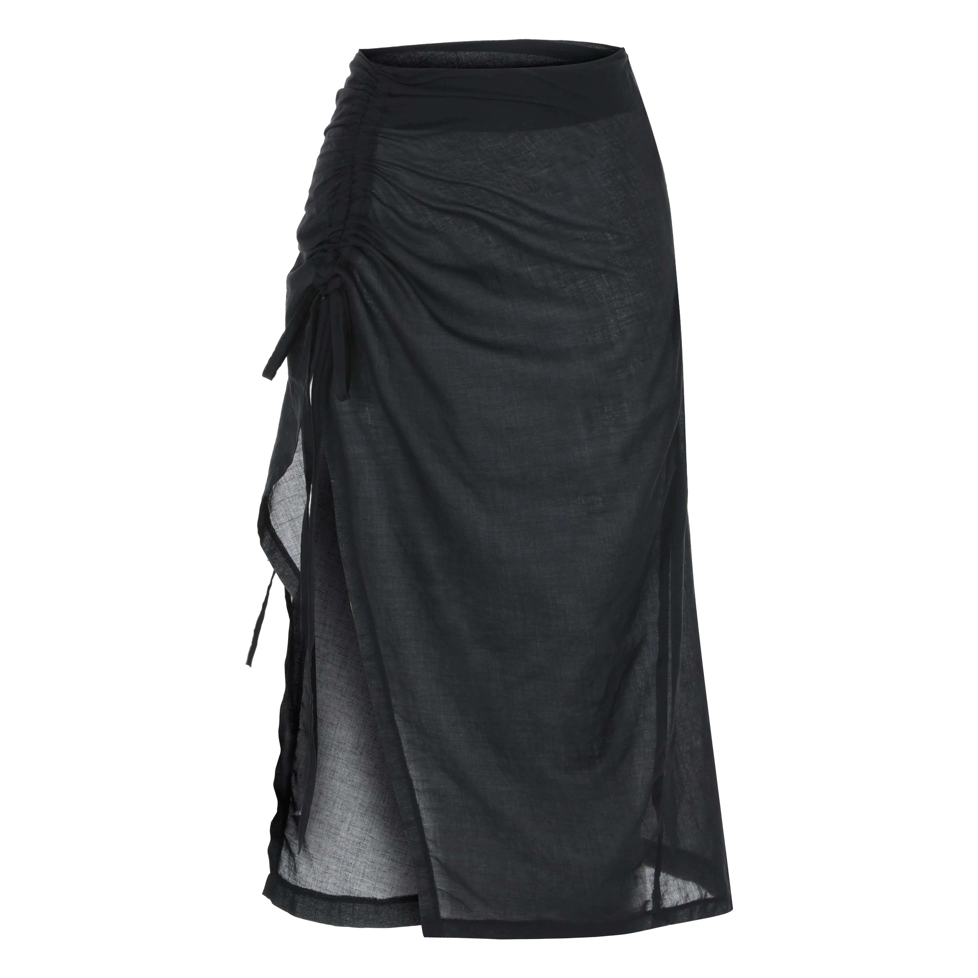 Black Midi Beach Skirt sold by Selia Richwood