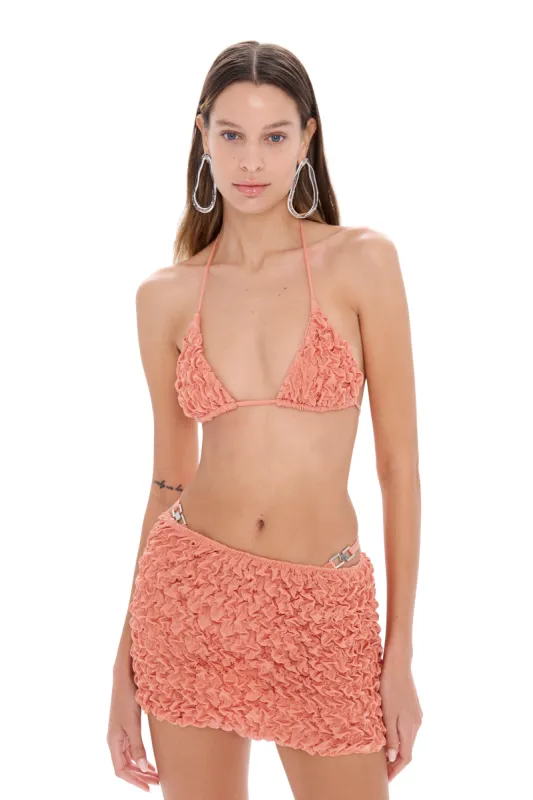 Lia Peach Mini Beach Skirt sold by Selia Richwood