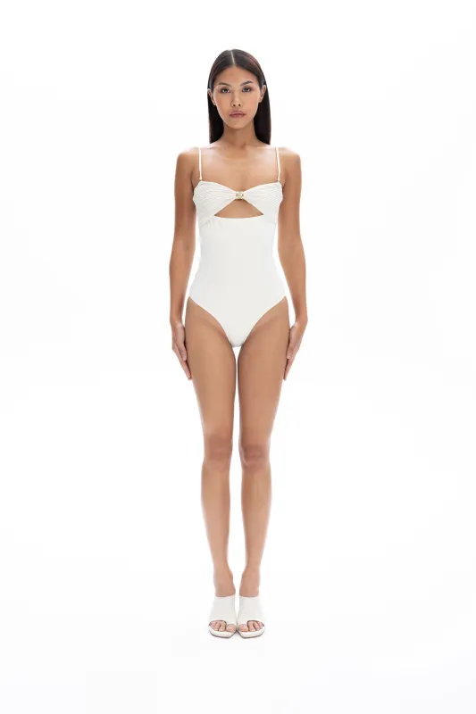 Bri White Swimsuit sold by Selia Richwood