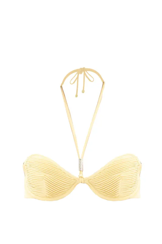 Gal Butter Yellow Bikini Top sold by Selia Richwood