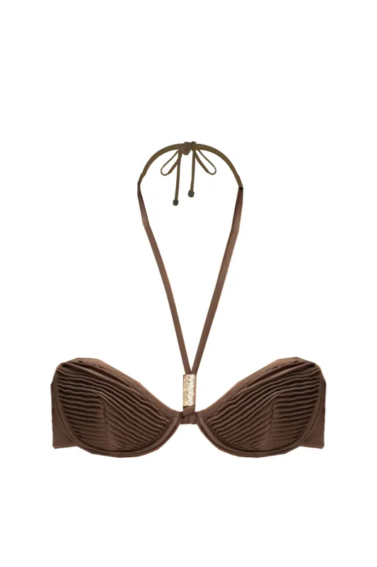 Gal Brown Bikini Top sold by Selia Richwood