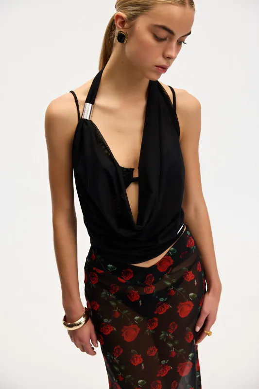 Aida Black Loop Top made by Selia Richwood