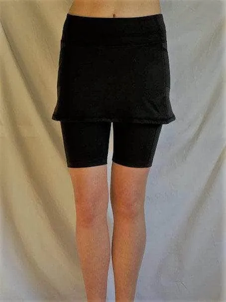 Sleek Black Skorts - Bike and Skater Skirted Shorts! sold by Sol Sister Sport product image thumbnail 2