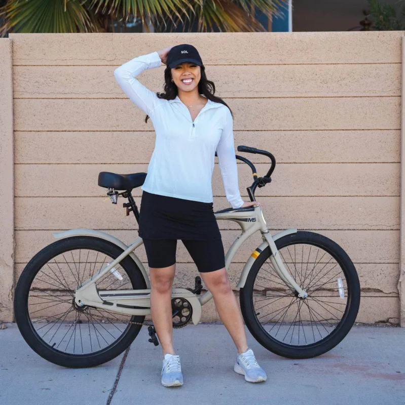 Sleek Black Skorts - Bike and Skater Skirted Shorts! sold by Sol Sister Sport