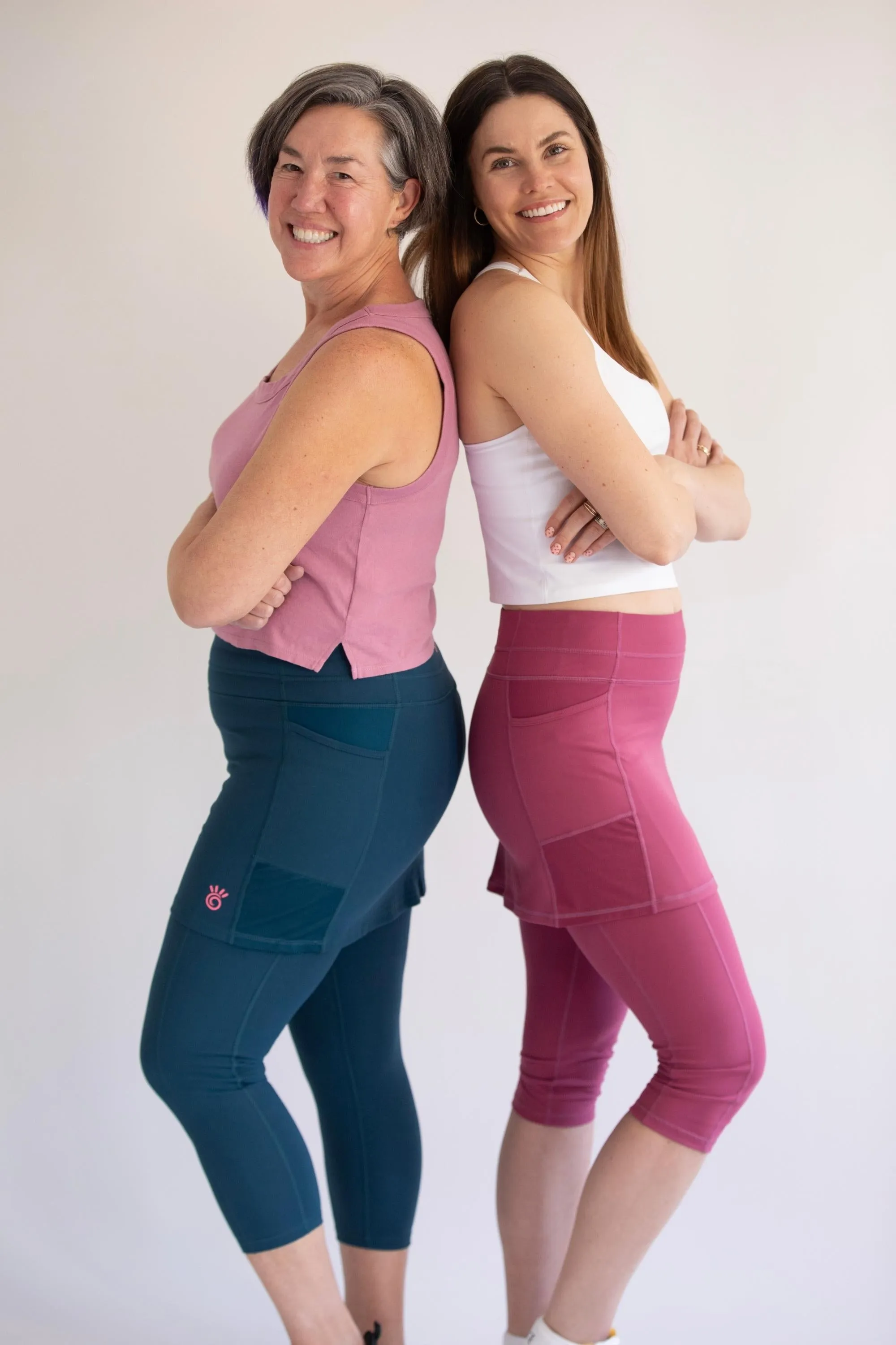 ComfortSculpt Dusky Pink Skirted Leggings sold by Sol Sister Sport product image thumbnail 2
