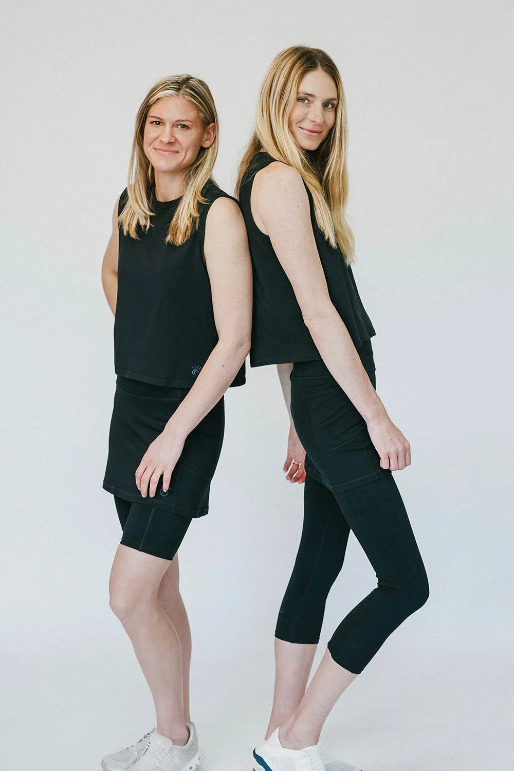 Black Cotton Skirted Leggings sold by Sol Sister Sport product image thumbnail 2