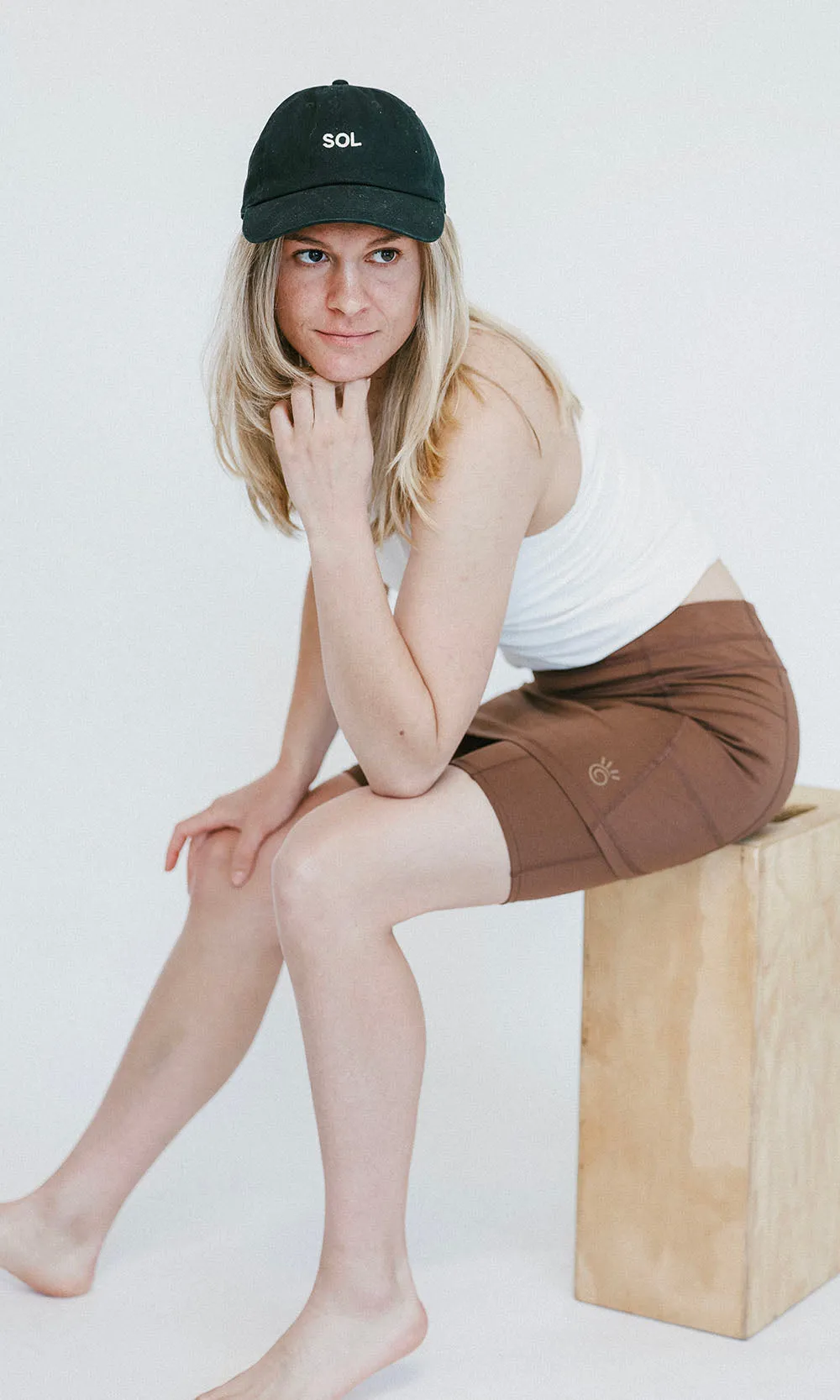Mocha Brown Cotton Skirted Legging sold by Sol Sister Sport product image thumbnail 4
