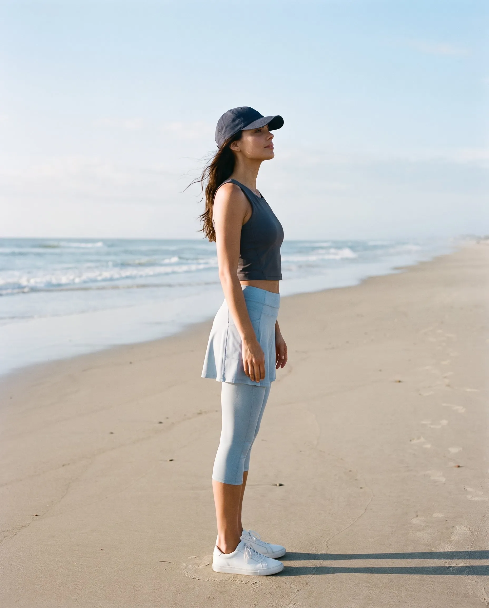 The Flare Skirted Leggings – Light Blue sold by Sol Sister Sport product image thumbnail 4