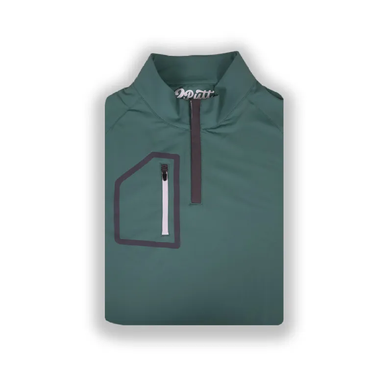 Dark Green Men's Q-Zip sold by 2 Putt
