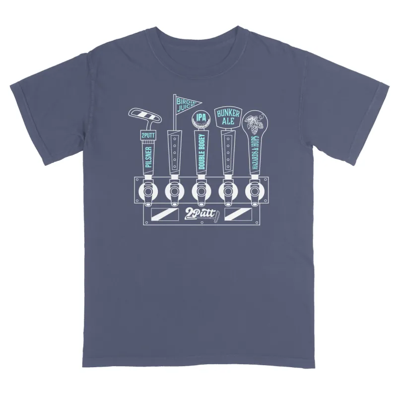 Beer Taps Tee sold by 2 Putt
