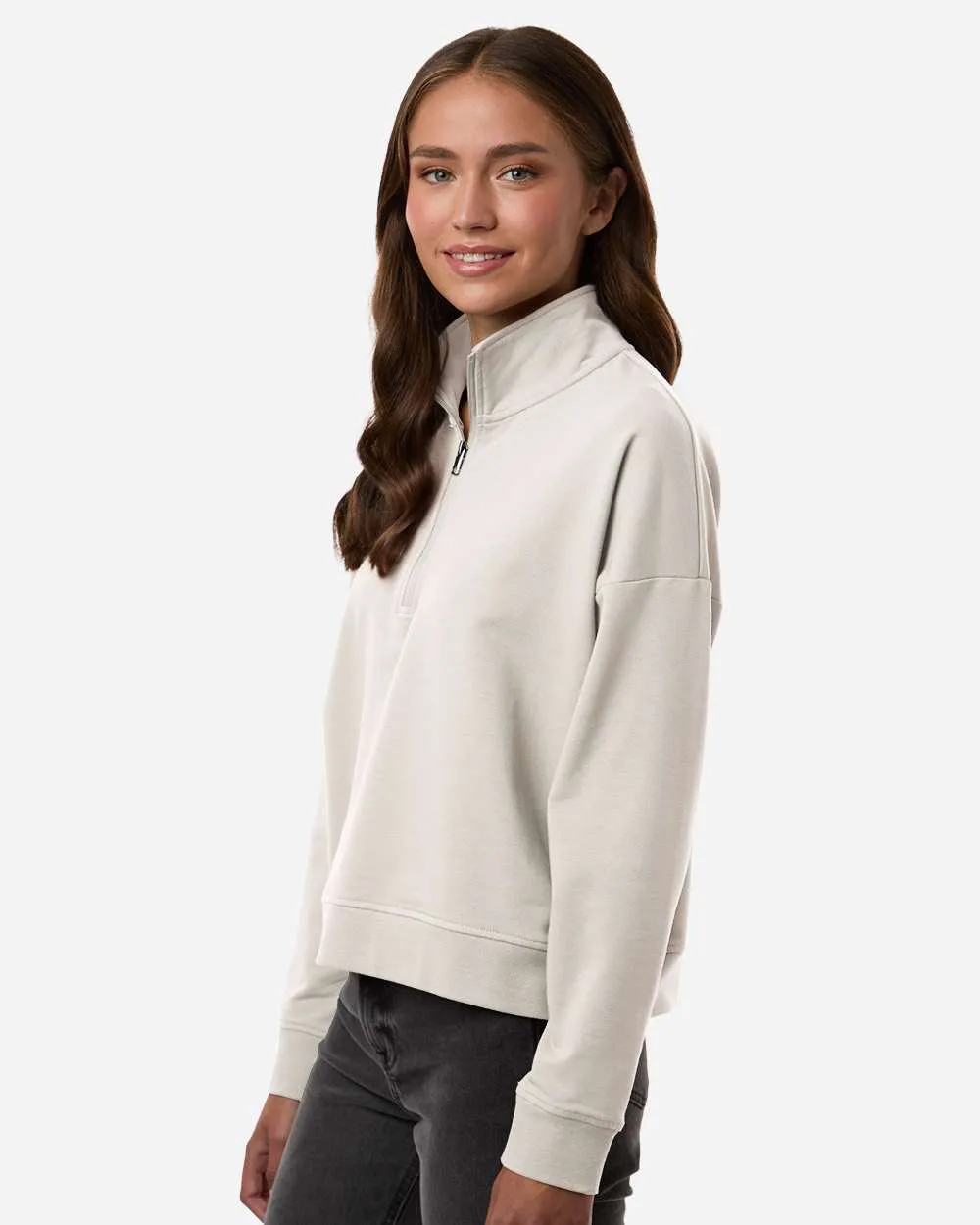 Cropped Performance Qzip - Smoke Grey sold by 2 Putt product image thumbnail 4
