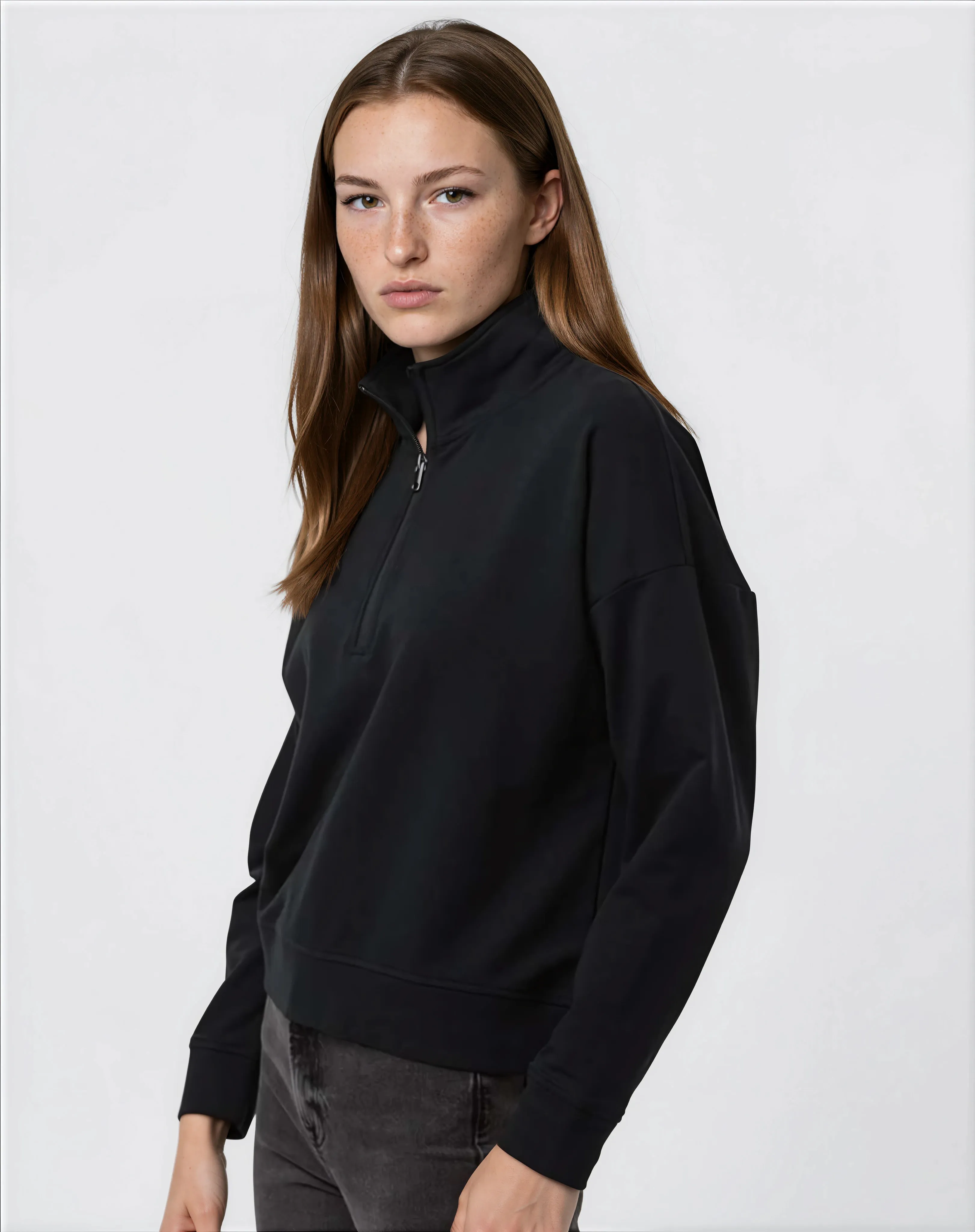 Cropped Performance Qzip - Black sold by 2 Putt product image thumbnail 2