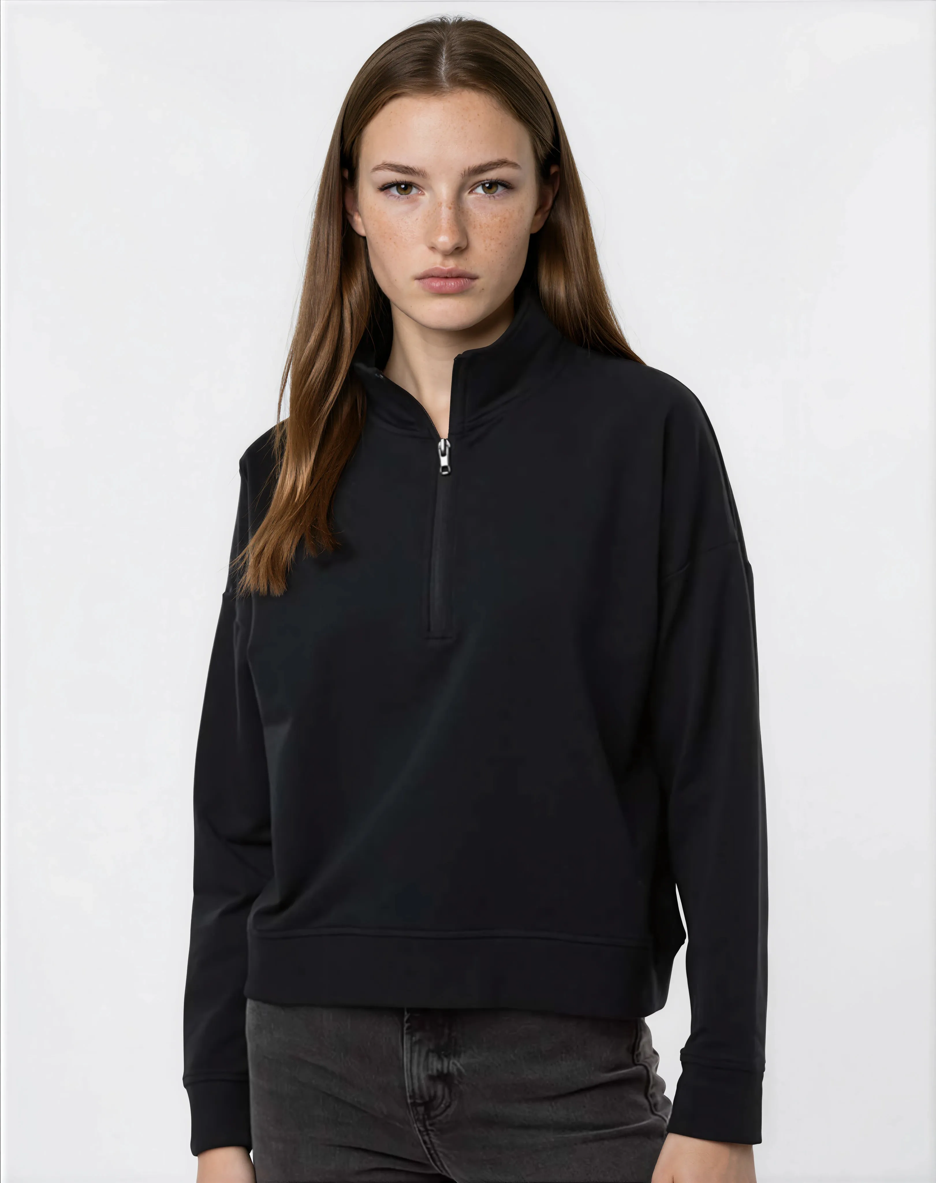 Cropped Performance Qzip - Black sold by 2 Putt product image thumbnail 4