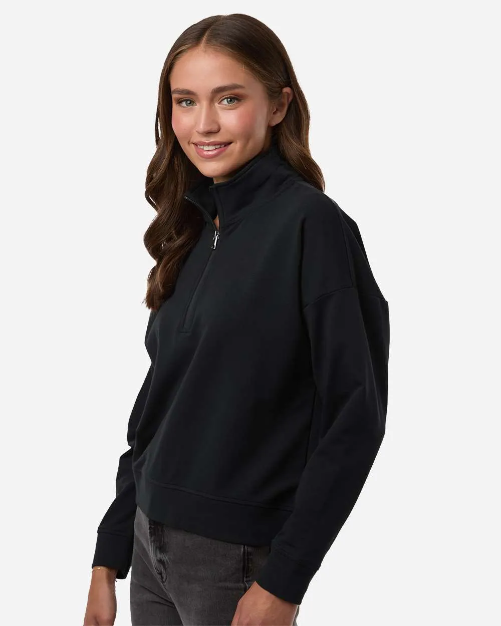 Cropped Performance Qzip - Black sold by 2 Putt product image thumbnail 5