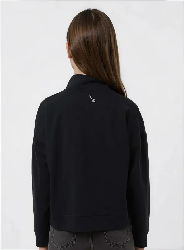 Cropped Performance Qzip - Black made by 2 Putt