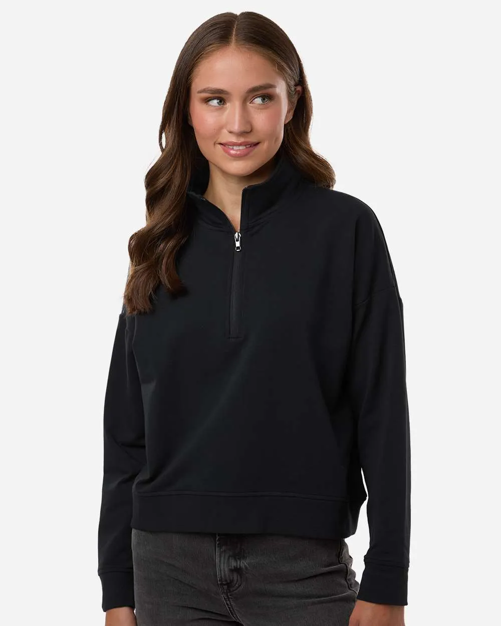 Cropped Performance Qzip - Black sold by 2 Putt product image thumbnail 3