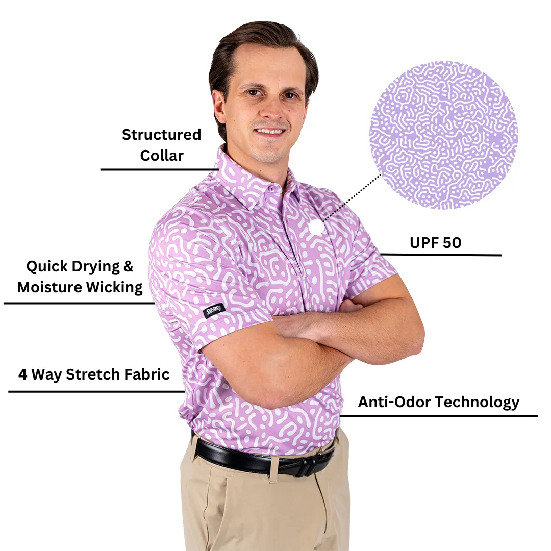 Wrong Fairway Men's Polo (Lavender) sold by 2 Putt product image thumbnail 3