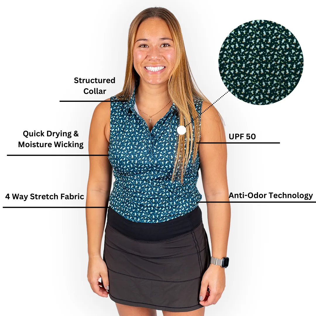 Cocktail Hour Women's Polo (Sleeveless) sold by 2 Putt product image thumbnail 3