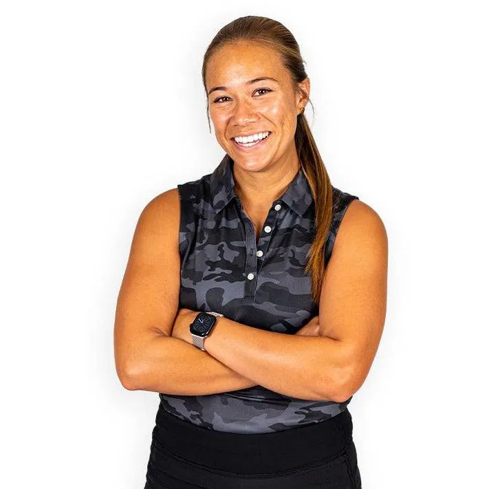 Black Camo Women's Polo (Sleeveless) sold by 2 Putt product image thumbnail 2