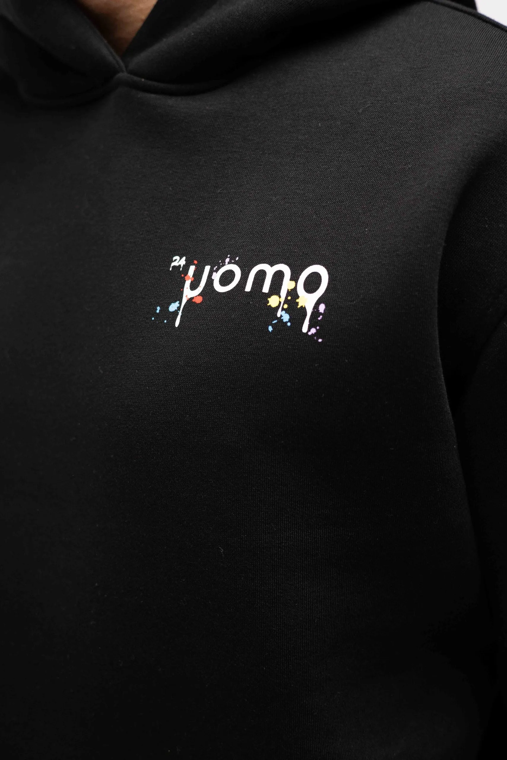 Paint Hoodie Heren Zwart sold by 24 Uomo product image thumbnail 5