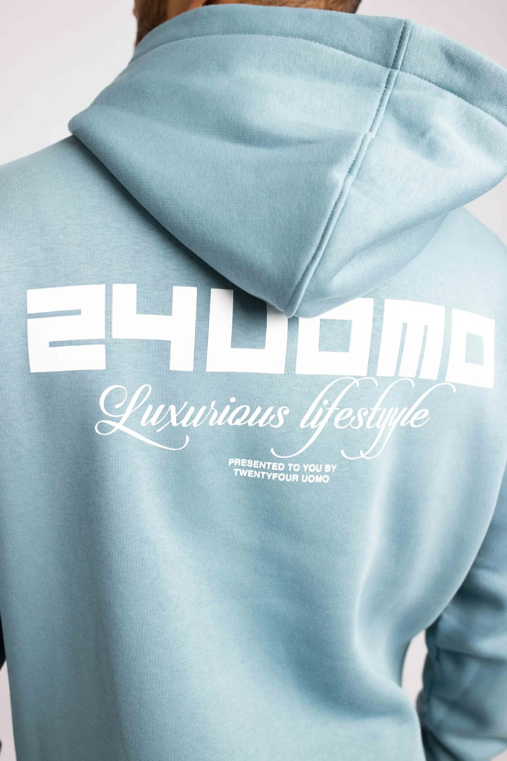 Graphic Logo Hoodie Heren Light Blue sold by 24 Uomo product image thumbnail 3